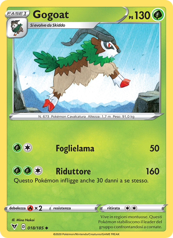 Gogoat 018/203 — Vivid Voltage (Italian Pokémon TCG card)