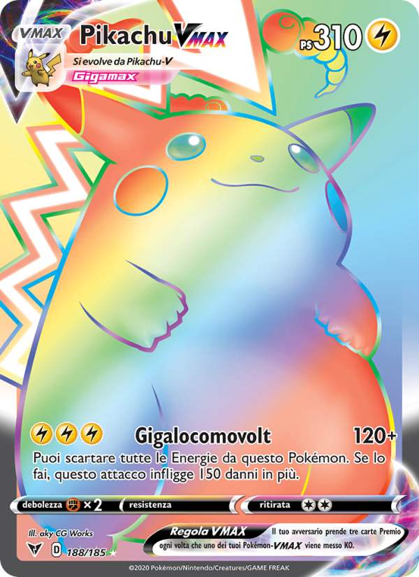 Pikachu VMAX 188/203 — Vivid Voltage (Italian Pokémon TCG card)