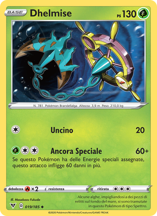 Dhelmise 019/203 — Vivid Voltage (Italian Pokémon TCG card)