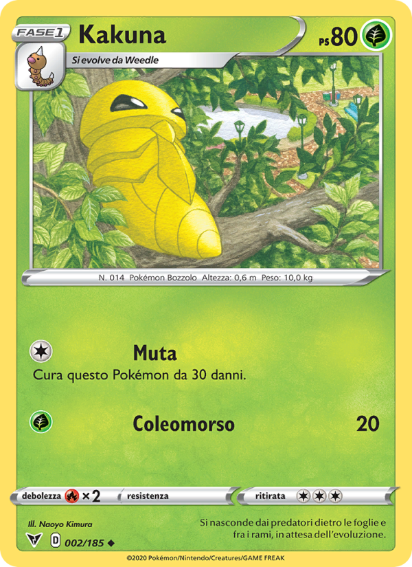 Kakuna 002/203 — Vivid Voltage (Italian Pokémon TCG card)