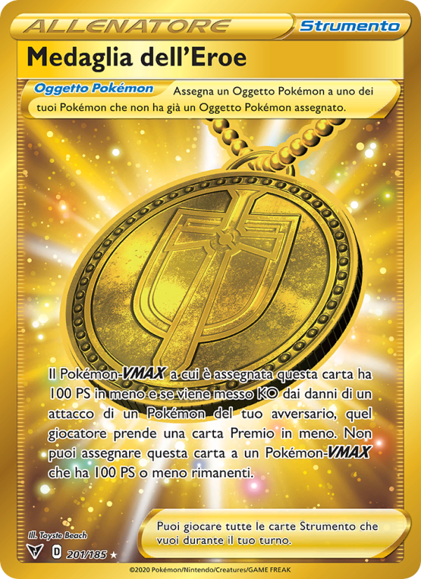 Medaglia dell'Eroe 201/203 — Vivid Voltage (Italian Pokémon TCG card)