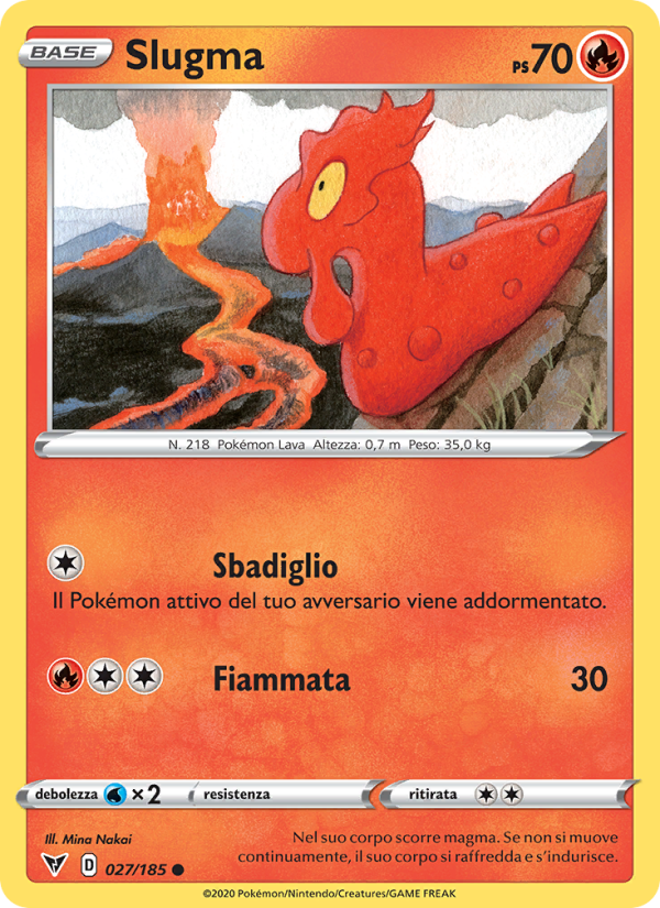Slugma 027/203 — Vivid Voltage (Italian Pokémon TCG card)
