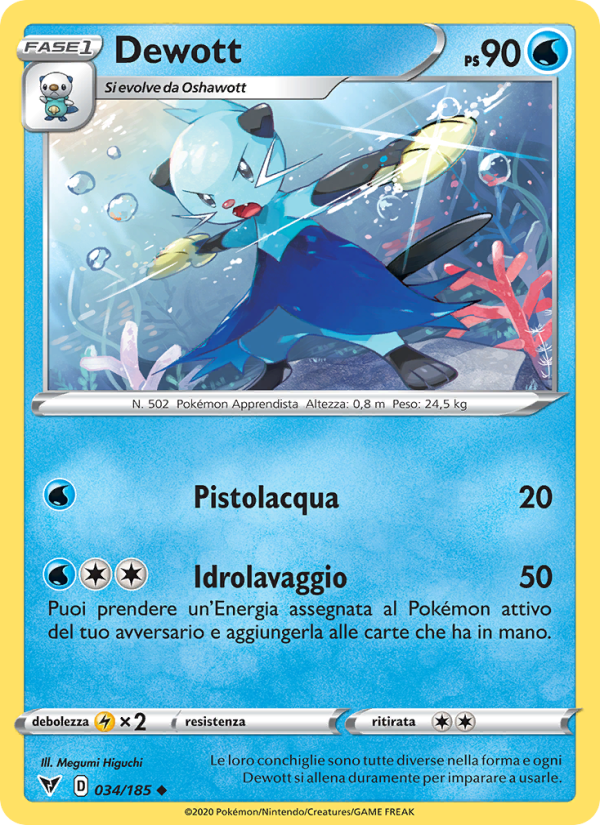 Dewott 034/203 — Vivid Voltage (Italian Pokémon TCG card)