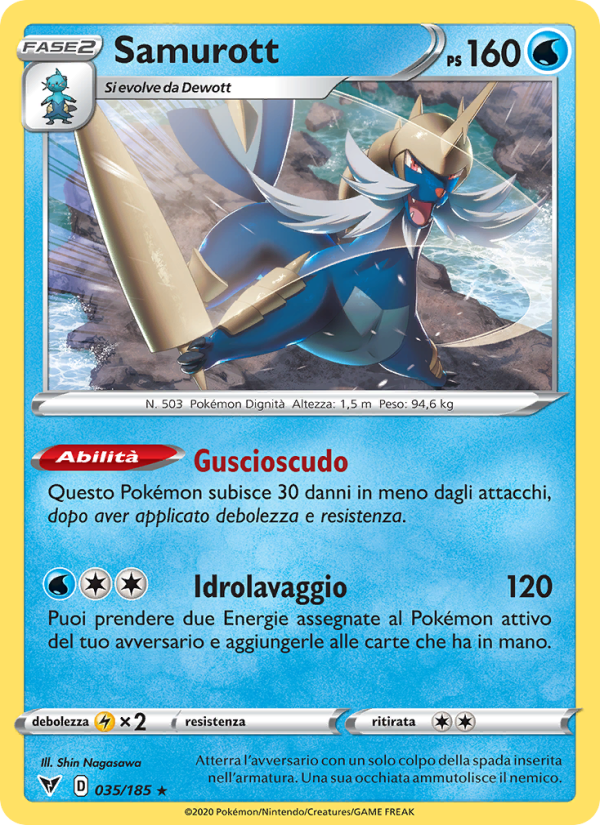 Samurott 035/203 — Vivid Voltage (Italian Pokémon TCG card)