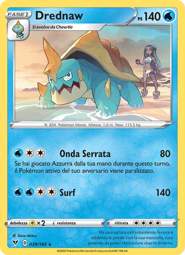 Drednaw 039/203 — Vivid Voltage (Italian Pokémon TCG card)