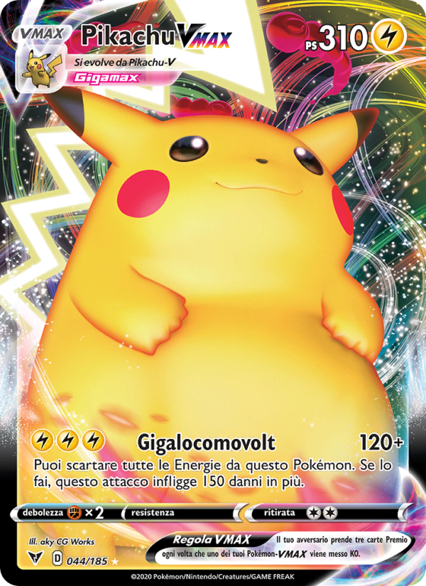 Pikachu VMAX 044/203 — Vivid Voltage (Italian Pokémon TCG card)