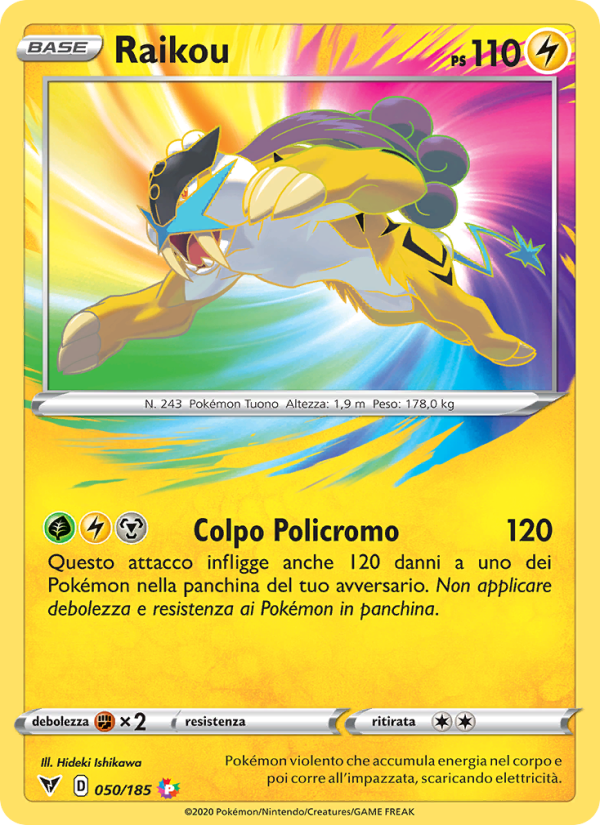 Raikou 050/203 — Vivid Voltage (Italian Pokémon TCG card)