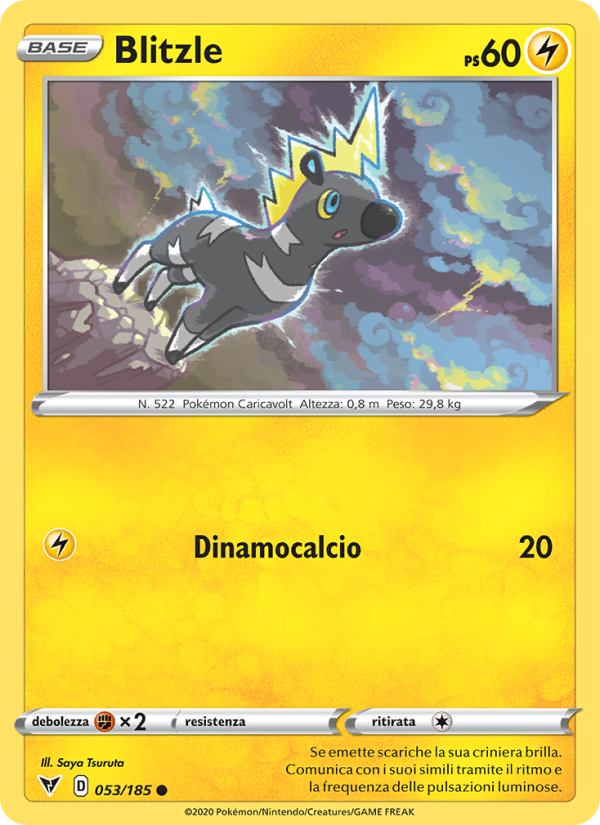 Blitzle 053/203 — Vivid Voltage (Italian Pokémon TCG card)