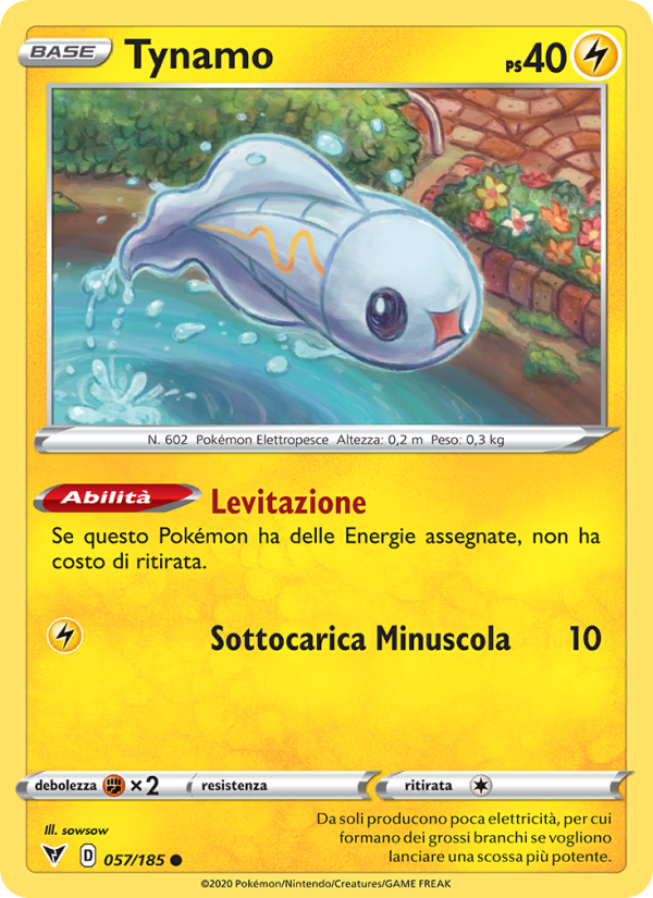 Tynamo 057/203 — Vivid Voltage (Italian Pokémon TCG card)