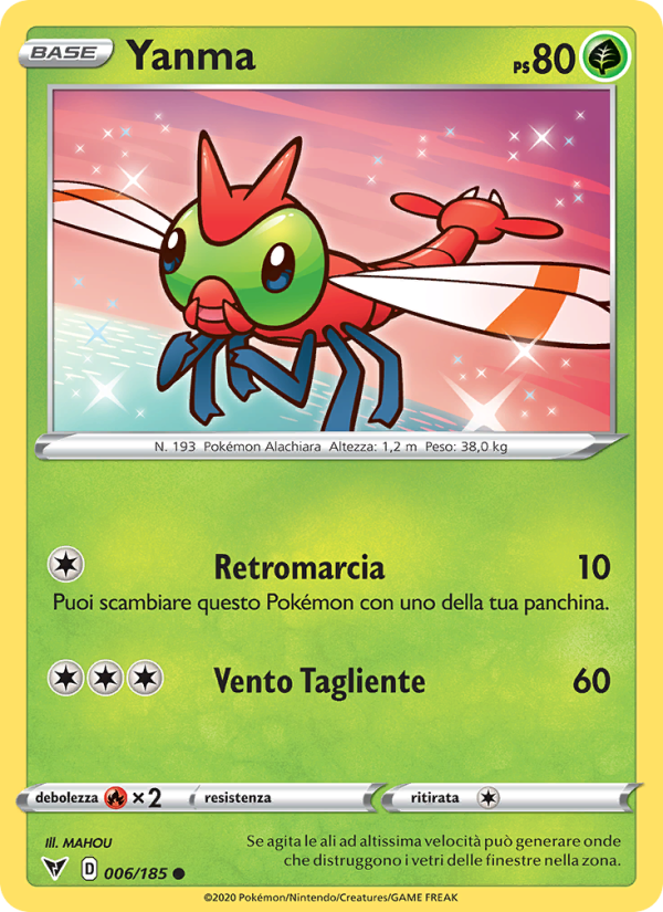 Yanma 006/203 — Vivid Voltage (Italian Pokémon TCG card)