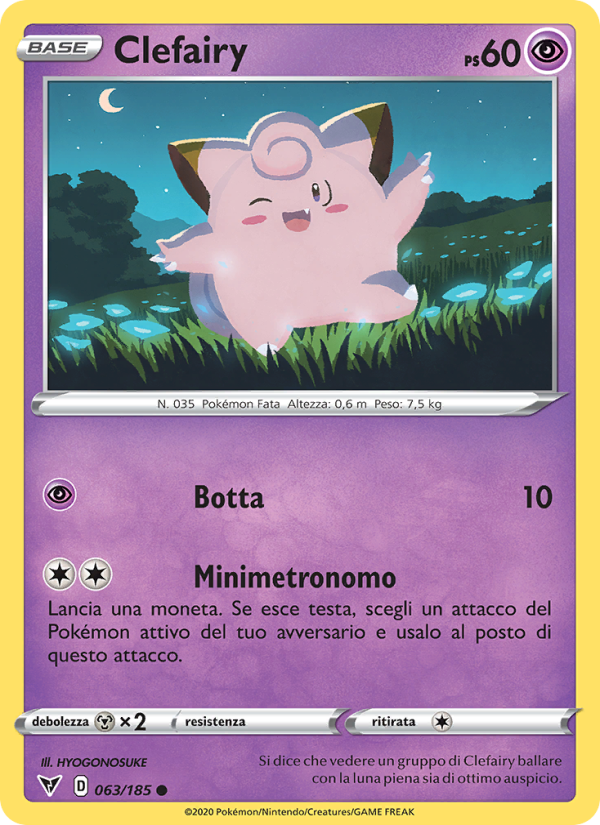 Clefairy 063/203 — Vivid Voltage (Italian Pokémon TCG card)