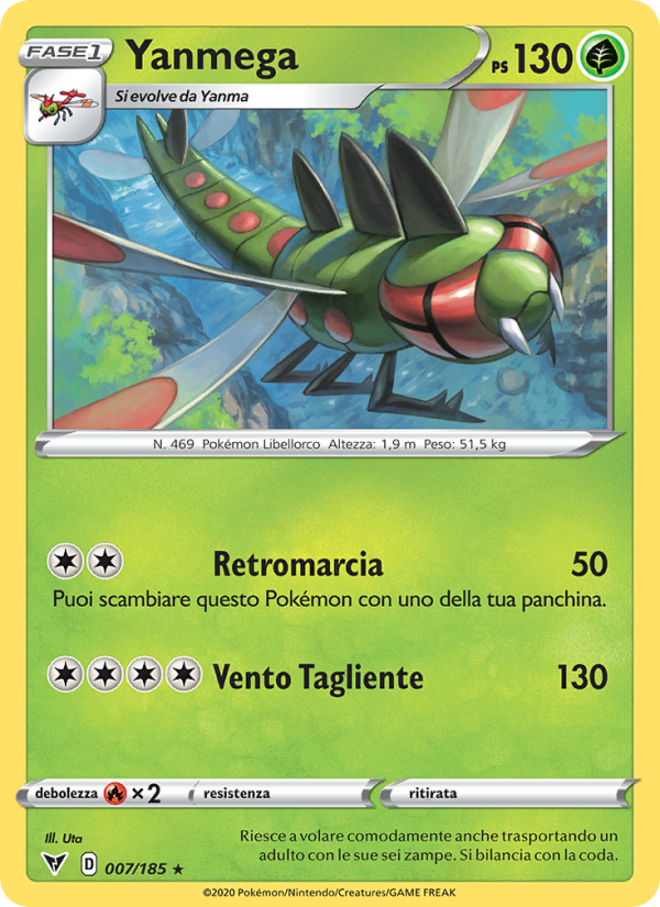 Yanmega 007/203 — Vivid Voltage (Italian Pokémon TCG card)
