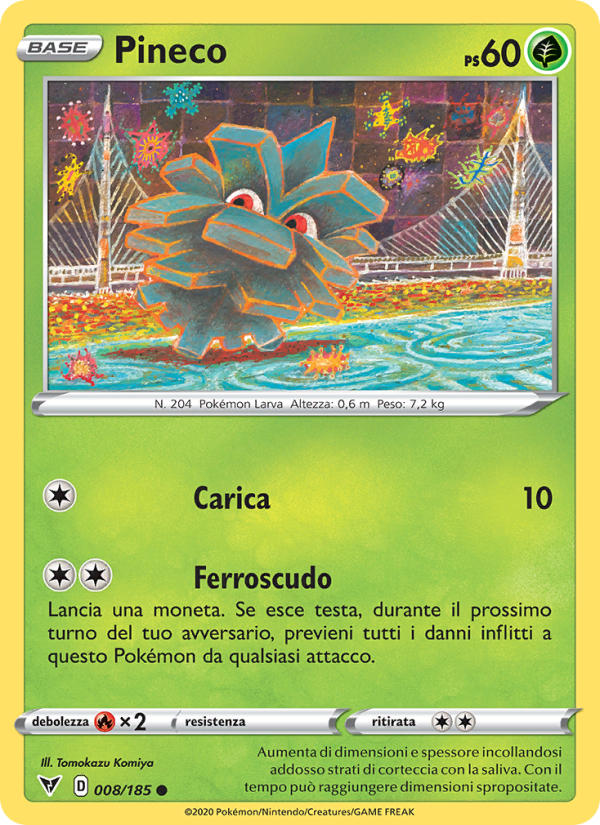 Pineco 008/203 — Vivid Voltage (Italian Pokémon TCG card)