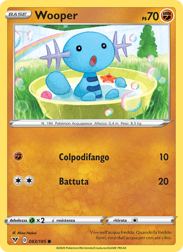 Wooper 083/203 — Vivid Voltage (Italian Pokémon TCG card)