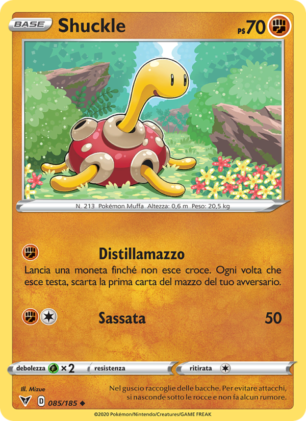 Shuckle 085/203 — Vivid Voltage (Italian Pokémon TCG card)