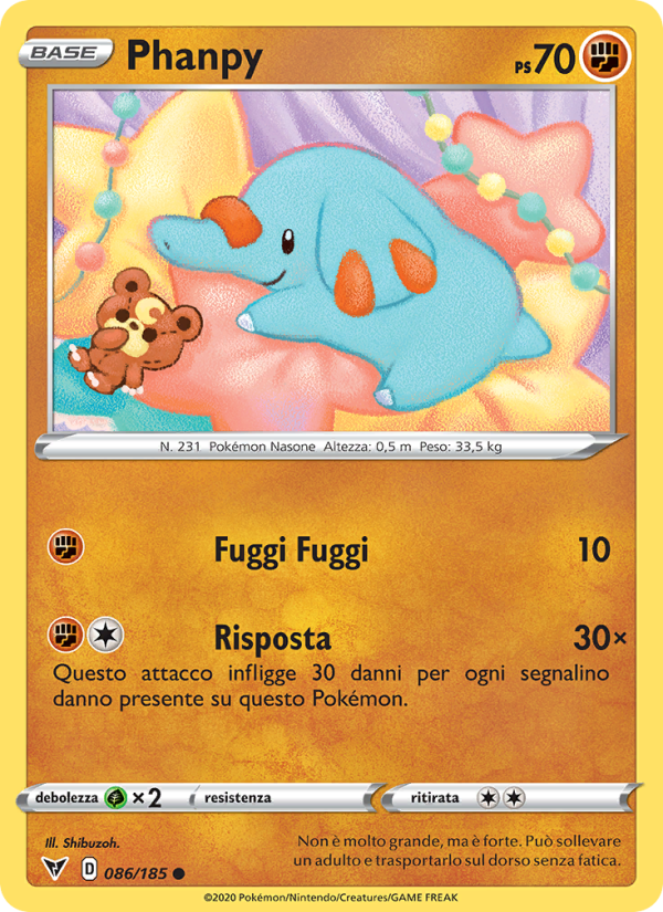 Phanpy 086/203 — Vivid Voltage (Italian Pokémon TCG card)