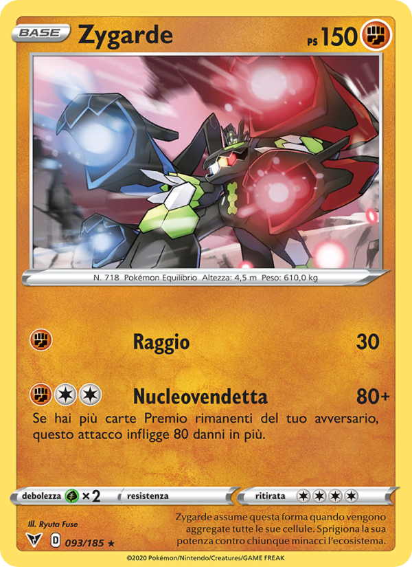 Zygarde 093/203 — Vivid Voltage (Italian Pokémon TCG card)