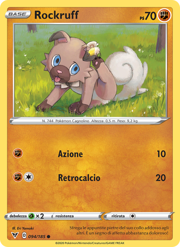 Rockruff 094/203 — Vivid Voltage (Italian Pokémon TCG card)