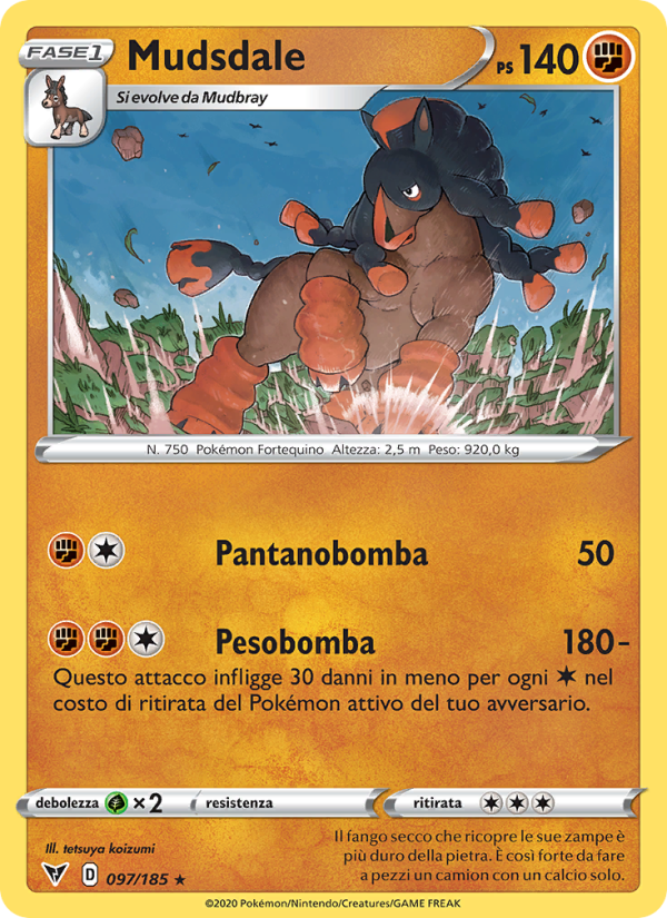 Mudsdale 097/203 — Vivid Voltage (Italian Pokémon TCG card)