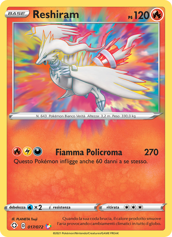 Reshiram 017/195 — Shining Fates (Italian Pokémon TCG card)