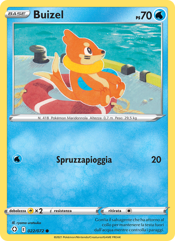 Buizel 022/195 — Shining Fates (Italian Pokémon TCG card)
