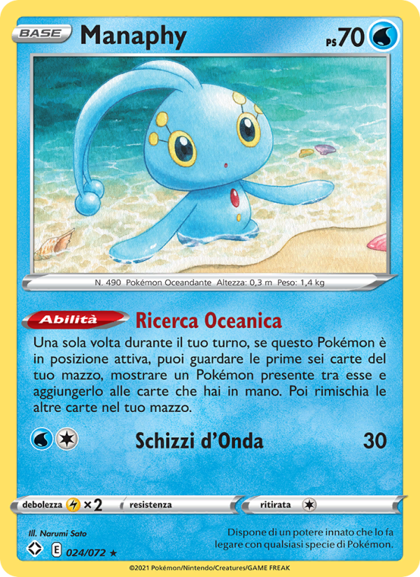 Manaphy 024/195 — Shining Fates (Italian Pokémon TCG card)