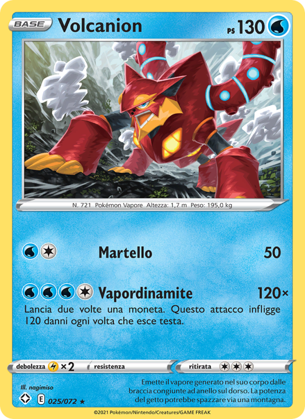 Volcanion 025/195 — Shining Fates (Italian Pokémon TCG card)