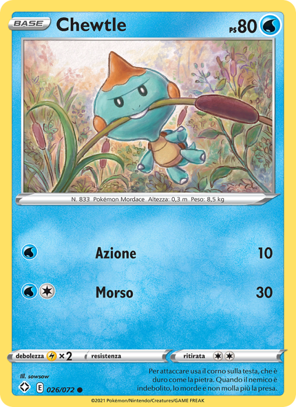 Chewtle 026/195 — Shining Fates (Italian Pokémon TCG card)