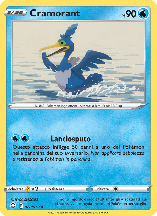 Cramorant 028/195 — Shining Fates (Italian Pokémon TCG card)