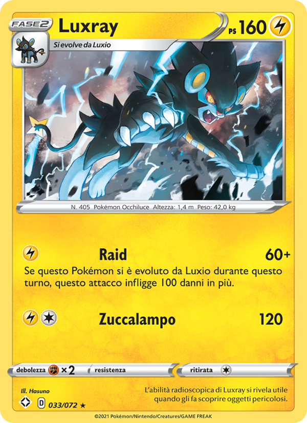 Luxray 033/195 — Shining Fates (Italian Pokémon TCG card)