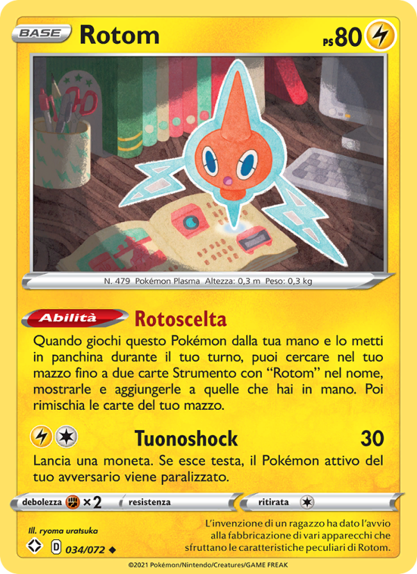 Rotom 034/195 — Shining Fates (Italian Pokémon TCG card)