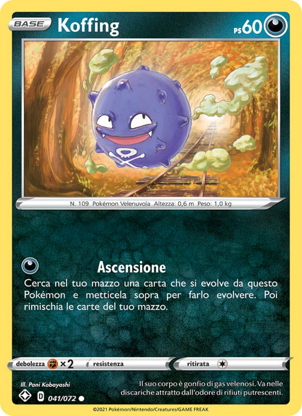Koffing 041/195 — Shining Fates (Italian Pokémon TCG card)
