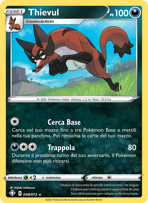 Thievul 048/195 — Shining Fates (Italian Pokémon TCG card)