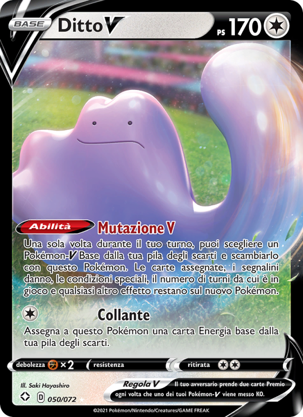 Ditto V 050/195 — Shining Fates (Italian Pokémon TCG card)