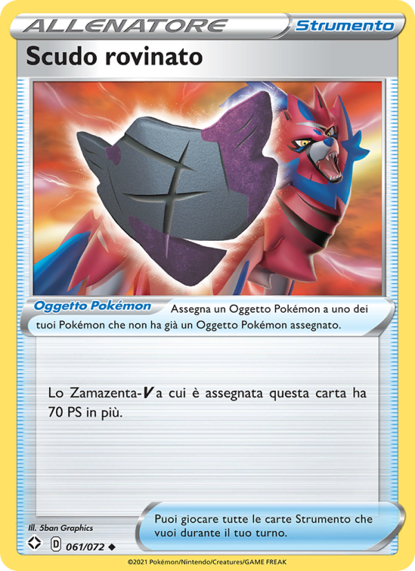 Scudo rovinato 061/195 — Shining Fates (Italian Pokémon TCG card)