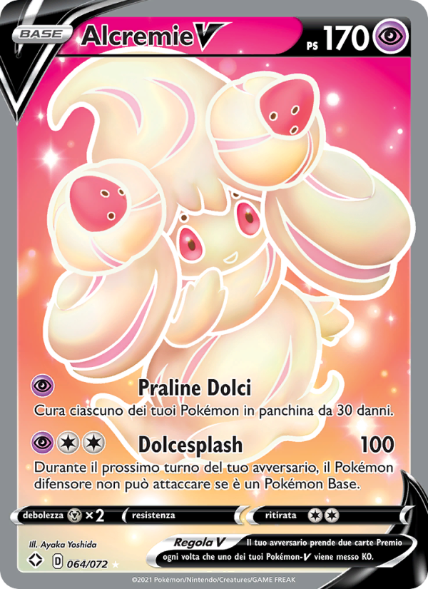 Alcremie V 064/195 — Shining Fates (Italian Pokémon TCG card)