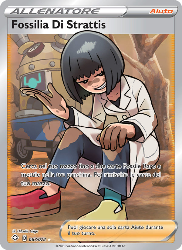 Fossilia Di Strattis 067/195 — Shining Fates (Italian Pokémon TCG card)