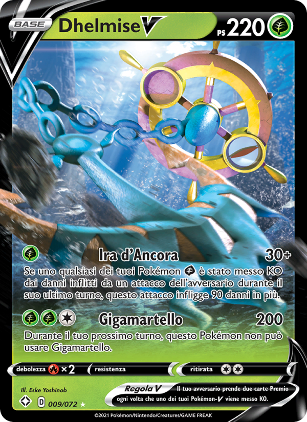 Dhelmise V 009/195 — Shining Fates (Italian Pokémon TCG card)