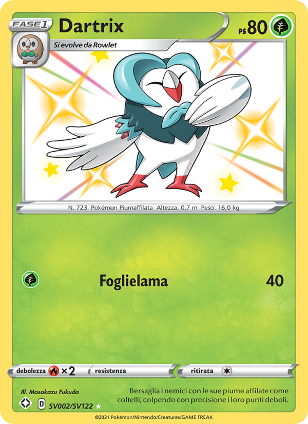 Dartrix SV002 — Shining Fates (Italian Pokémon TCG card)