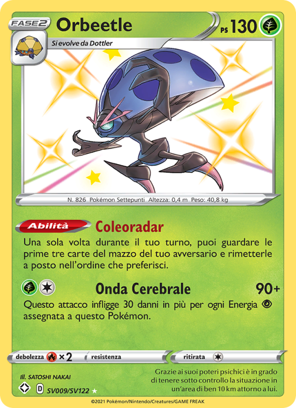 Orbeetle SV009 — Shining Fates (Italian Pokémon TCG card)