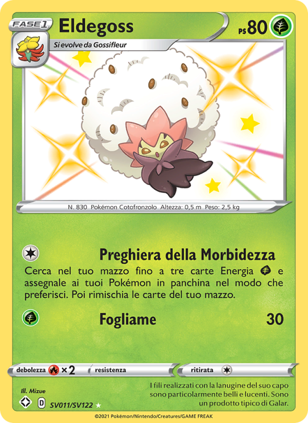 Eldegoss SV011 — Shining Fates (Italian Pokémon TCG card)