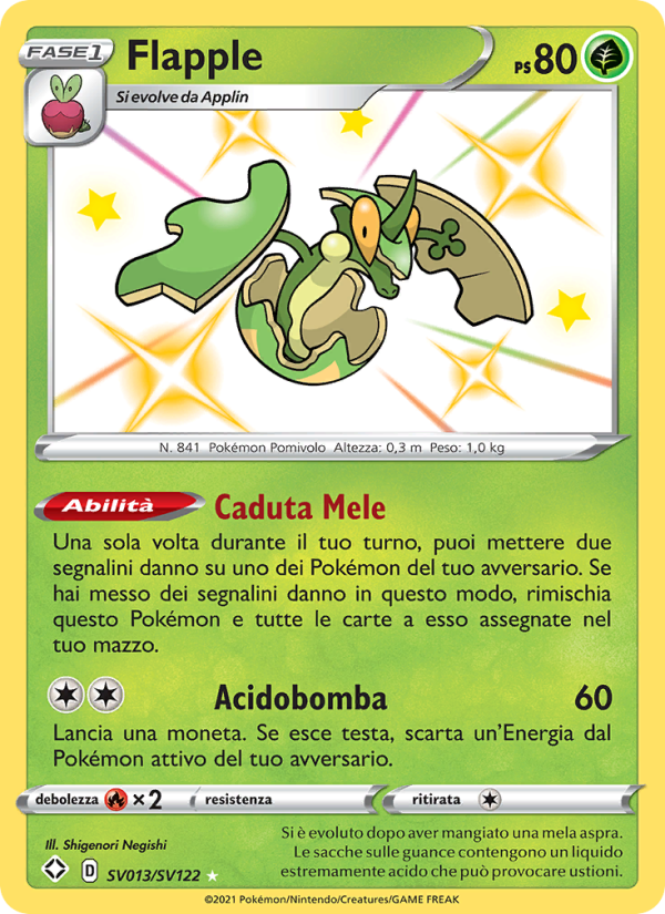 Flapple SV013 — Shining Fates (Italian Pokémon TCG card)