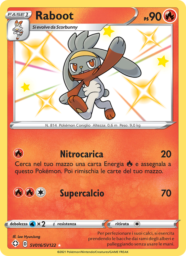 Raboot SV016 — Shining Fates (Italian Pokémon TCG card)
