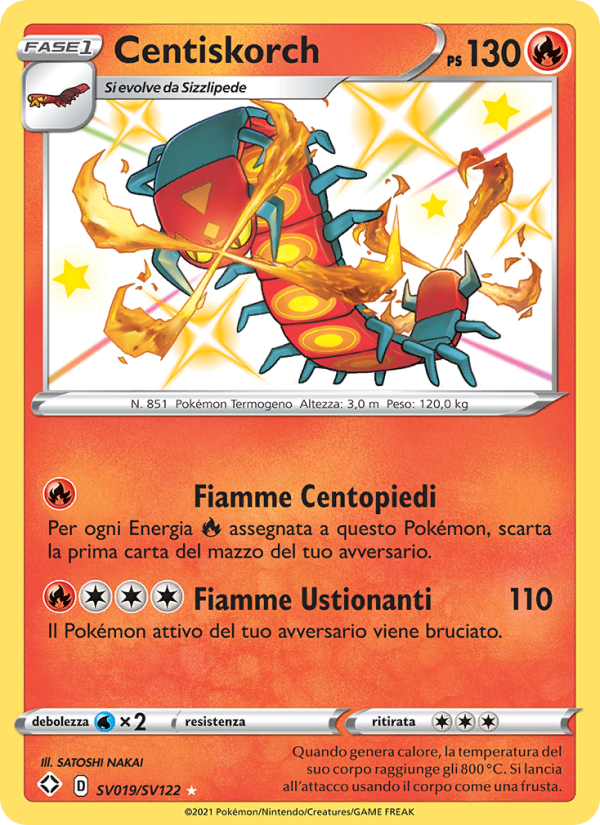 Centiskorch SV019 — Shining Fates (Italian Pokémon TCG card)