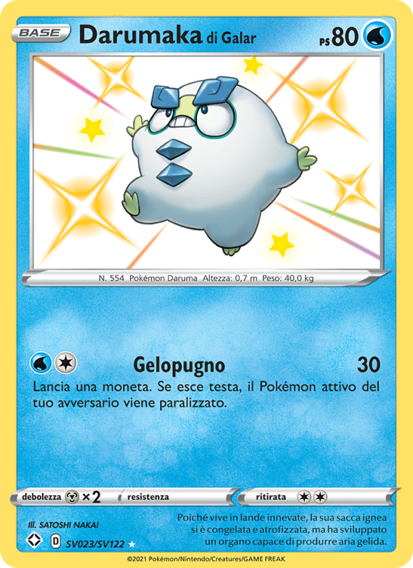 Darumaka di Galar SV023 — Shining Fates (Italian Pokémon TCG card)