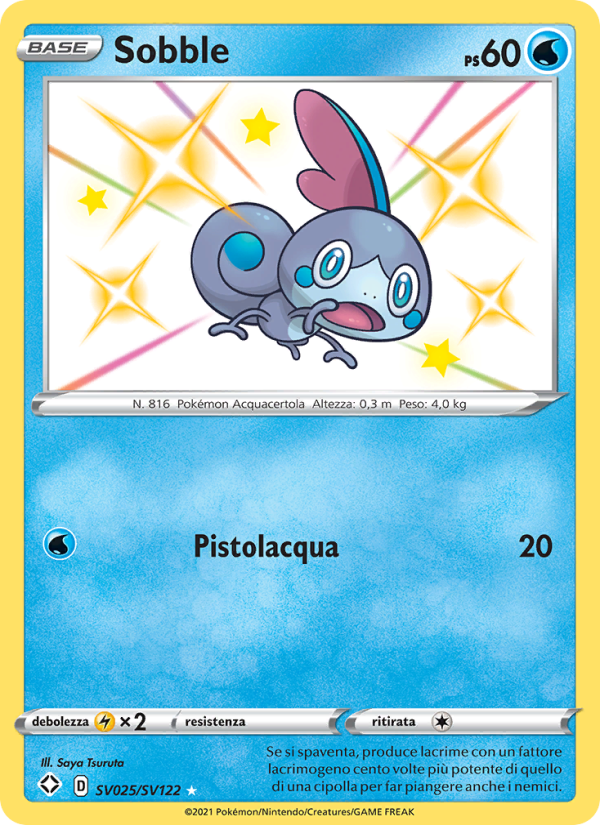 Sobble SV025 — Shining Fates (Italian Pokémon TCG card)