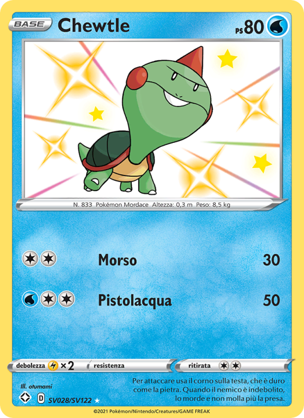 Chewtle SV028 — Shining Fates (Italian Pokémon TCG card)