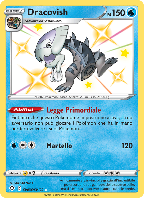 Dracovish SV036 — Shining Fates (Italian Pokémon TCG card)