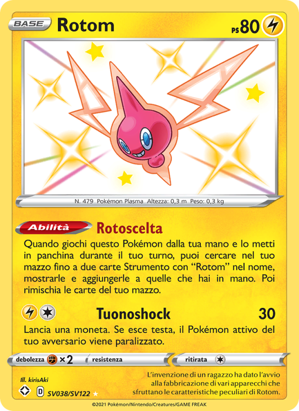 Rotom SV038 — Shining Fates (Italian Pokémon TCG card)