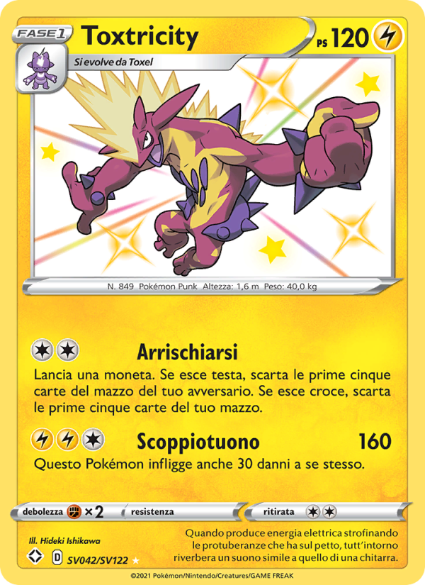 Toxtricity SV042 — Shining Fates (Italian Pokémon TCG card)